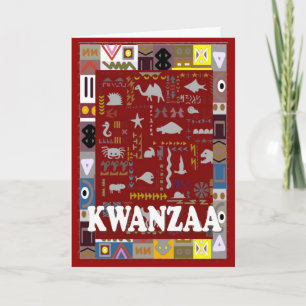 Cartes Pour Fêtes Annuelles Kwanzaa, animaux de l'Afrique