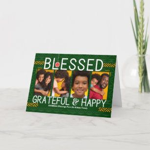 Cartes Pour Fêtes Annuelles Kwanzaa bénit une photo tribale joyeuse et gracieu