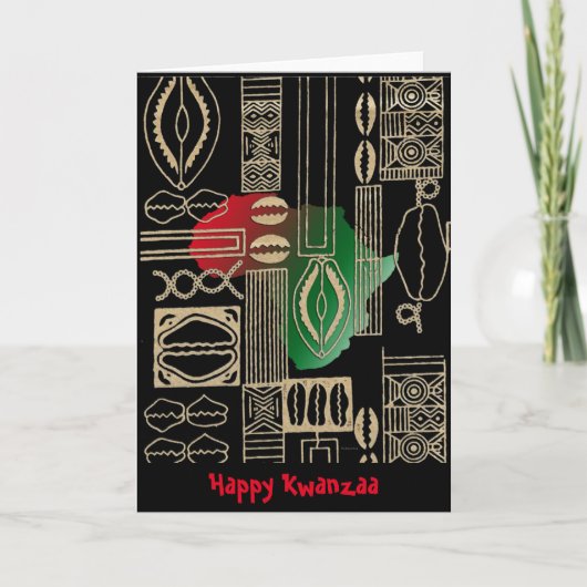Cartes Pour Fêtes Annuelles Kwanzaa heureux (Devant)