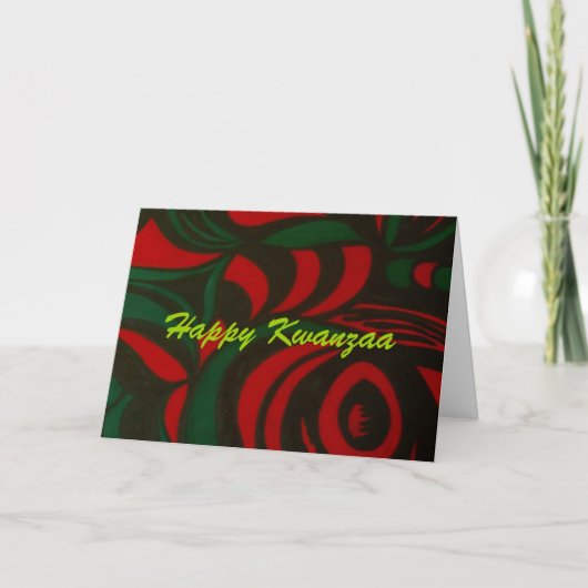 Cartes Pour Fêtes Annuelles Kwanzaa heureux (Devant)