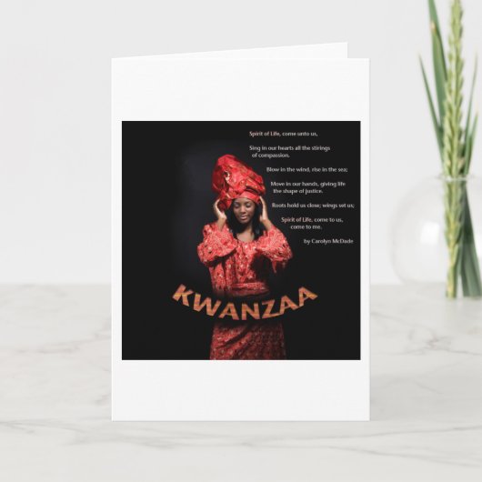 Cartes Pour Fêtes Annuelles Kwanzaa heureux 321 (Devant)