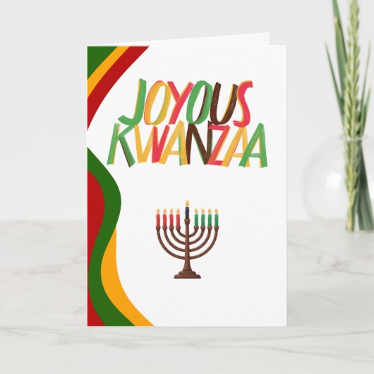 Cartes Pour Fêtes Annuelles Kwanzaa joyeux (Devant)