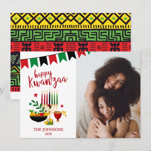 Cartes Pour Fêtes Annuelles Kwanzaa Photo (Devant / Derrière)