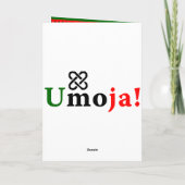 Cartes Pour Fêtes Annuelles Kwanzaa - Umoja ! Salutations (Dos)