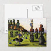 Cartes Pour Fêtes Annuelles La bataille sur l'île de Pâques (Devant / Derrière)