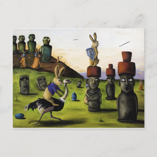 Cartes Pour Fêtes Annuelles La bataille sur l'île de Pâques (Devant)