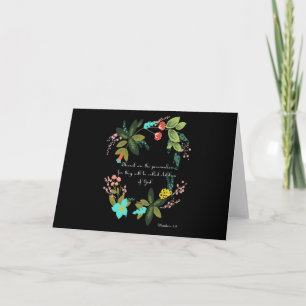 Cartes Pour Fêtes Annuelles La bible exprime l'art en vers - 5:9 de Matthew