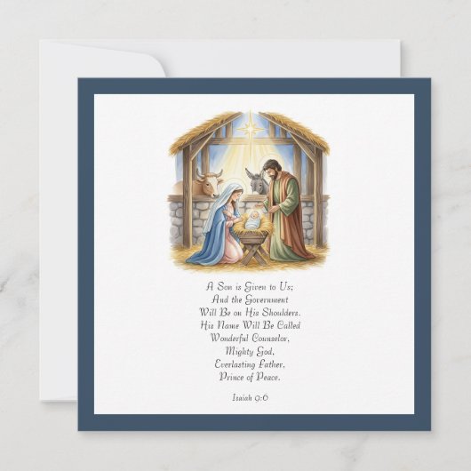 Cartes Pour Fêtes Annuelles La Bible Gloire Religieuse À Dieu Noël chrétien (Devant)