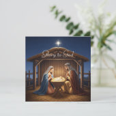 Cartes Pour Fêtes Annuelles La Bible Gloire Religieuse À Dieu Noël chrétien (Debout devant)