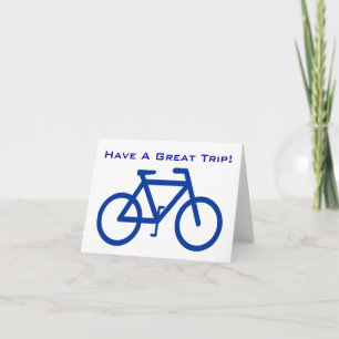 Cartes Pour Fêtes Annuelles La bicyclette ont un grand voyage de bicyclette