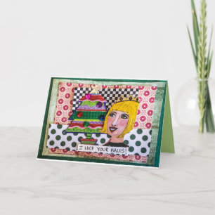 Cartes Pour Fêtes Annuelles La carte-Je de vacances aiment vos boules