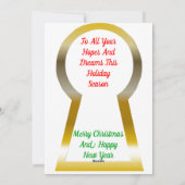 Cartes Pour Fêtes Annuelles La clé de Noël (Dos)