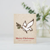 Cartes Pour Fêtes Annuelles La colombe de Noël (Debout devant)