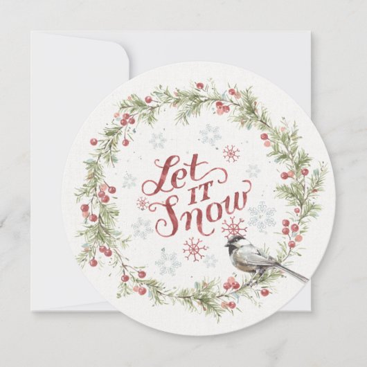 Cartes Pour Fêtes Annuelles La couronne d'hiver : la neige (Devant)