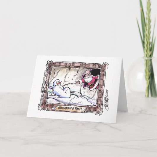 Cartes Pour Fêtes Annuelles La Création de Frosty (Devant)