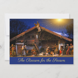 Cartes Pour Fêtes Annuelles La Crèche de la Raison de la Saison Fêtes C