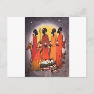 Cartes Pour Fêtes Annuelles La crèche de Noël africaine