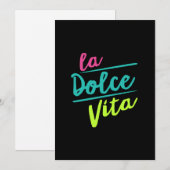 Cartes Pour Fêtes Annuelles La Dolce Vita (Devant / Derrière)