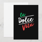 Cartes Pour Fêtes Annuelles La Dolce Vita (Devant / Derrière)
