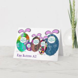 Cartes Pour Fêtes Annuelles La famille de lapins d'oeufs ajoutent votre photo