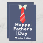 Cartes Pour Fêtes Annuelles la fête des pères, chemise à cravate travail, simp (Devant / Derrière)