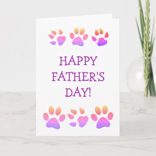 Cartes Pour Fêtes Annuelles La fête des pères Dog Papa (Devant)