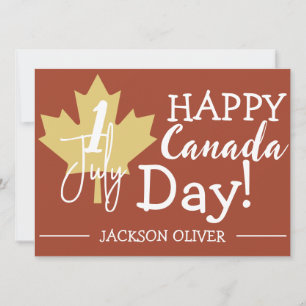 Cartes Pour Fêtes Annuelles La Feuille d'érable du Canada, Joyeuse fête du Can
