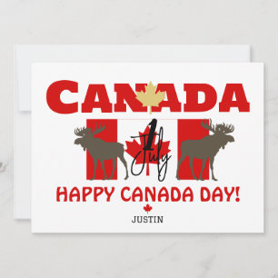 Cartes Pour Fêtes Annuelles La Feuille d'érable du Canada, Joyeuse fête du Can