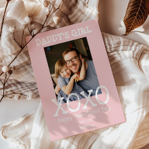 Cartes Pour Fêtes Annuelles La Fille à Papa Photo Câlins et Bisous Saint-V
