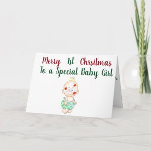 Cartes Pour Fêtes Annuelles *** LA FILLE BÉBÉ*** A ***1ère NOËL***