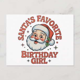 Cartes Pour Fêtes Annuelles La fille d'anniversaire préférée du Père Noël Noël