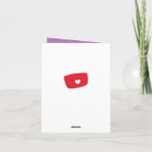 Cartes Pour Fêtes Annuelles La Girafe de la Saint-Valentin (Dos)