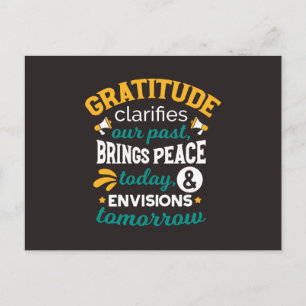Cartes Pour Fêtes Annuelles La gratitude apporte la paix aujourd'hui – Foi pos