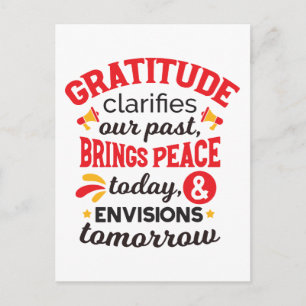Cartes Pour Fêtes Annuelles La gratitude clarifie notre passé – Art Inspirant