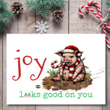 La joie vous va bien, drôle de cochon de Noël