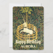 Cartes Pour Fêtes Annuelles La licorne en captivité Imaginaire médiéval Annive (Devant)