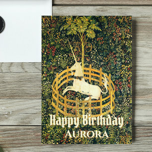Cartes Pour Fêtes Annuelles La licorne en captivité Imaginaire médiéval Annive