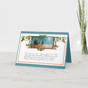 Cartes Pour Fêtes Annuelles La Lumière Qui Brille De L'Étoile De Bethléem