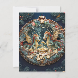 Cartes Pour Fêtes Annuelles La Magie de la Pâtisserie des Vacances des Dragons