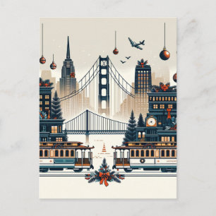 Cartes Pour Fêtes Annuelles La magie des fêtes de Golden Gate San Francisco No