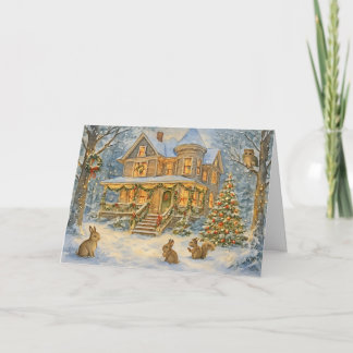 Cartes Pour Fêtes Annuelles La maison de grand-mère
