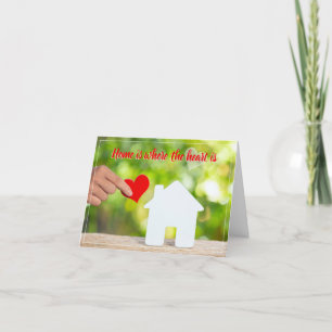 Cartes Pour Fêtes Annuelles La maison est là où le coeur est immobilier