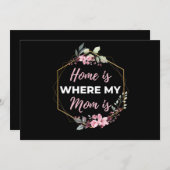 Cartes Pour Fêtes Annuelles La maison est où est ma mère (Devant / Derrière)