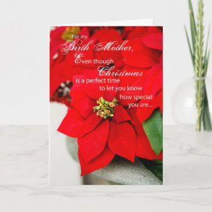 Cartes Pour Fêtes Annuelles La mère de naissance Poinsettia Joyeuses Fêtes
