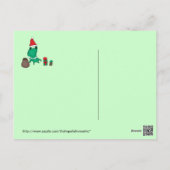 Cartes Pour Fêtes Annuelles La mignonne grenouille de Noël de Cassie (Dos)