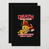 Cartes Pour Fêtes Annuelles La Mort Sourit À Tous Les Pompiers Pompiers Pompie (Devant / Derrière)