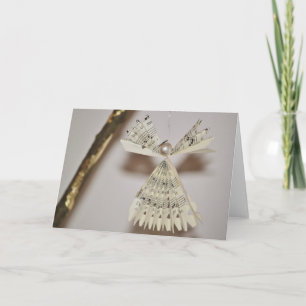 Cartes Pour Fêtes Annuelles La musique de feuille note la perle d'ange de Noël