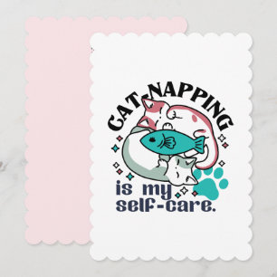 Cartes Pour Fêtes Annuelles La Nappage De Chats Est Mon Soin Personnel : Chats