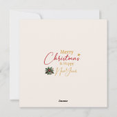 Cartes Pour Fêtes Annuelles La Nativité avec Marie, Joseph et bébé Jésus (Dos)