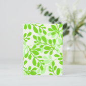 Cartes Pour Fêtes Annuelles La nature Feuille verte (Debout devant)